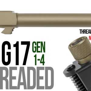 Fits Glock 17 9mm Match Barrel Threaded in Dark Earth - Glock Barrels - Miami Shooters Supply