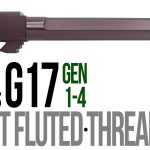 Fits Glock 17 9mm Match 5 Sided Flat Fluted Threaded Barrel in Plum