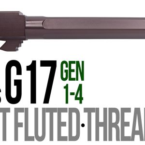 Fits Glock 17 9mm Match 5 Sided Flat Fluted Threaded Barrel in Plum - Glock Barrels - Miami Shooters Supply