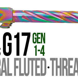 Fits Glock 17 9mm Match Thick Spiral Fluted Barrel Threaded in Python - Glock Barrels - Miami Shooters Supply