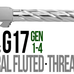 Fits Glock 17 9mm Match Thick Spiral Fluted Barrel Threaded in Naked Stainless Steel - Glock Barrels - Miami Shooters Supply
