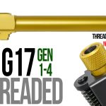 Fits Glock 17  9mm Match Grade Barrel Threaded in Gold