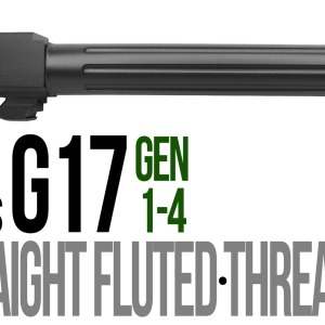 Fits Glock 17 9mm Match Straight Fluted Barrel Threaded in Black - Glock Barrels - Miami Shooters Supply