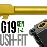 Fits Glock 19 9mm Flush Fit Barrel in Gold