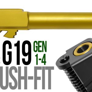 Fits Glock 19 9mm Flush Fit Barrel in Gold - Glock Barrels - Miami Shooters Supply