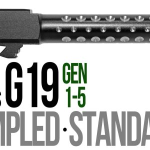 Fits Glock 19 9mm Match Golf Ball Dimpled Barrel 2 Tone - Glock Barrels - Miami Shooters Supply