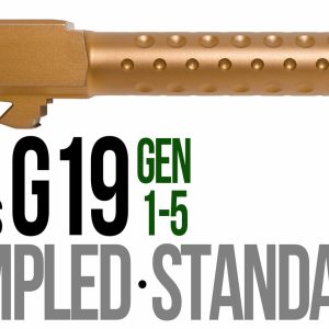 Fits Glock 19 9mm Match Grade Barrel Golf Ball Dimpled in Copper - Glock Barrels - Miami Shooters Supply