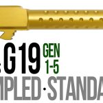 Fits Glock 19 9mm Match Golf Ball Dimpled 2 Tone in Gold