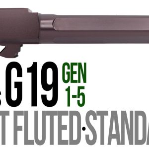 Fits Glock 19 9mm Match 5 Sided Flat Fluted Barrel Threaded in Plum - Glock Barrels - Miami Shooters Supply
