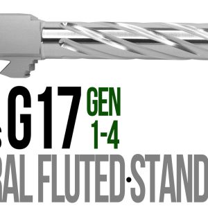 Fits Glock 17 9mm Match Thick Spiral Fluted Barrel Naked Stainless Steel - Glock Barrels - Miami Shooters Supply