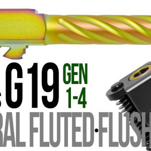 Fits Glock 19 9mm Gen 1-4 Thick Spiral Fluted Barrel Flush Fit in Chameleon - Glock Barrels - Miami Shooters Supply