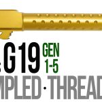 Fits Glock 19 9mm Match Golf Ball Dimpled Barrel Threaded in Gold