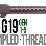 Fits Glock 19 9mm Match Golf Ball Dimpled Barrel Threaded in Plum