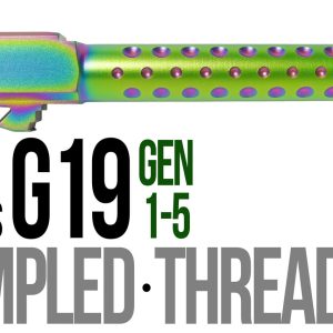 Fits Glock 19 9mm Match Golf Ball Dimpled Barrel Threaded in Radio Active - Glock Barrels - Miami Shooters Supply