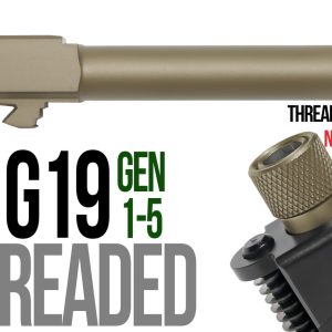 Fits Glock 19 New  9mm Match Grade Barrel threaded in Dark Earth - Glock Barrels - Miami Shooters Supply