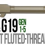 Fits Glock 17 9mm Match 5 Sided Flat Fluted Threaded Barrel in Dark Earth