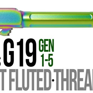 Fits Glock 19 9mm Match 5 Sided Flat Fluted Threaded Barrel in Radio Active - Glock Barrels - Miami Shooters Supply
