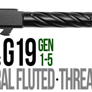 Fits Glock 19 9mm Match Thick Spiral Fluted Barrel in Black - Glock Barrels - Miami Shooters Supply