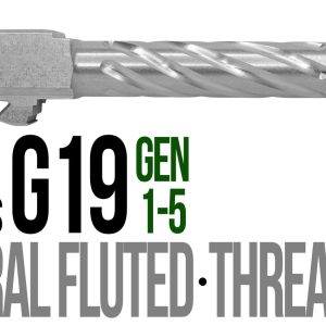 Fits Glock 19 9mm Match Thick Spiral Fluted Barrel Threaded Naked Stainless Steel - Glock Barrels - Miami Shooters Supply