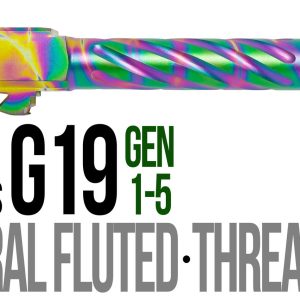 Fits Glock 19 9mm Match Thick Spiral Fluted Barrel Threaded in Python - Glock Barrels - Miami Shooters Supply