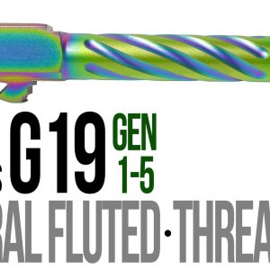 Fits Glock 19 9mm Match Thin Spiral Fluted Barrel  in Radio Active - Glock Barrels - Miami Shooters Supply