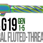 Fits Glock 19 9mm Match Thick Spiral Fluted Barrel Threaded in Radio Active