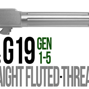 Fits Glock 19 9mm Match Straight Fluted Barrel Threaded in Flat Gray - Glock Barrels - Miami Shooters Supply