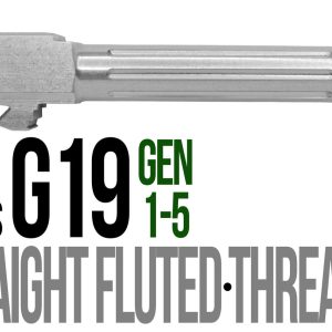 Fits Glock 19 9mm Match Straight Fluted  Barrel Naked Stainless - Glock Barrels - Miami Shooters Supply