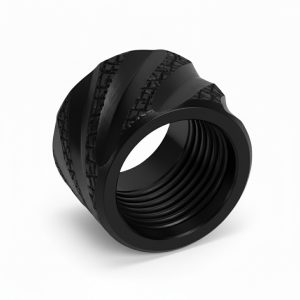 Thread Protector 1/2 x 28 (9mm & .357SIG Barrel) Knurled Thick Spiral in Black - Glock Parts - Miami Shooters Supply