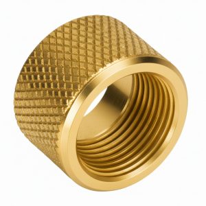 Thread Protector 1/2 x 28 (9mm & .357SIG Barrel) Knurled in Gold - Glock Parts - Miami Shooters Supply