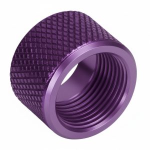 Thread Protector 1/2 x 28 (9mm & .357SIG Barrel) Knurled in  Violet - Glock Parts - Miami Shooters Supply