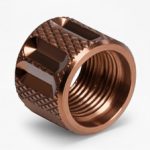 Thread Protector 1/2 x 28 (9mm & .357SIG Barrel) Knurled Straight Fluted in Copper
