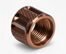 Thread Protector 1/2 x 28 (9mm & .357SIG Barrel) Knurled Straight Fluted in Copper - Glock Parts - Miami Shooters Supply