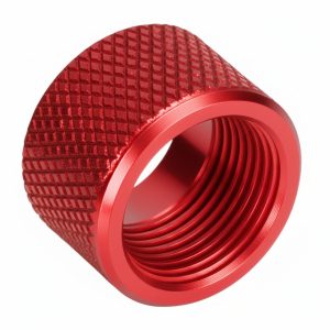 Thread Protector 1/2 x 28 (9mm & .357SIG Barrel) Knurled in Red - Glock Parts - Miami Shooters Supply
