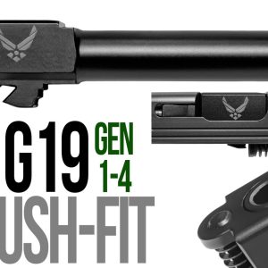 Air Force Logo Combat Armory barrel Fits Glock 19 9mm Flush Fit Barrel - Glock Barrels - Miami Shooters Supply