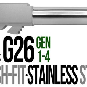 Fits Glock 26 9mm Match Grade Barrel in Naked Stainless Steel - Glock Barrels - Miami Shooters Supply